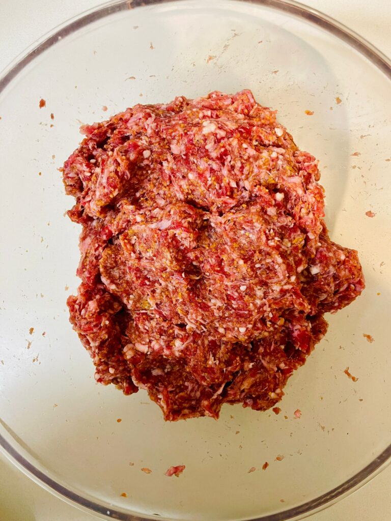 ground up meat with added ingredients